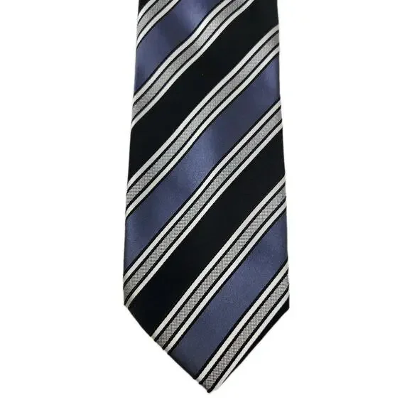 Donald J. Trump 3 Silk Ties Lot - Signature Collection Blue Striped/Check - Picture 4 of 6